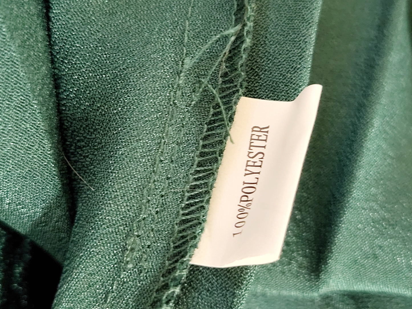 JLMB2- NEW - Eva and Lola mineral green satin pleated gown. Size Medium