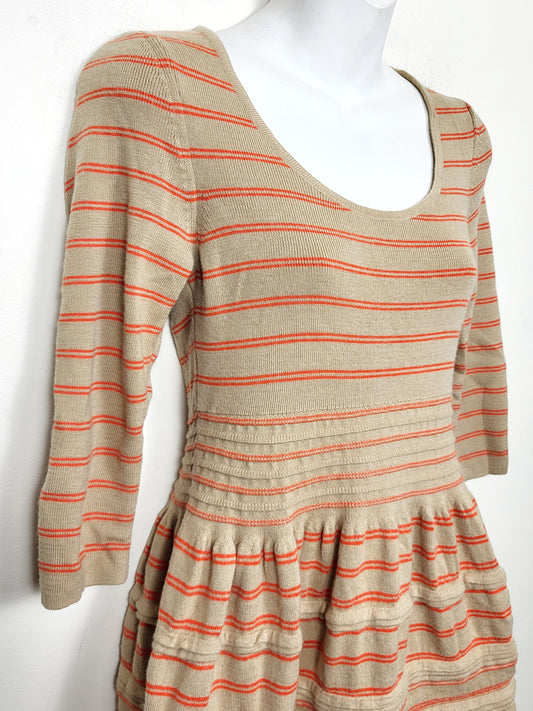 CHSP2 - Anthropologie Knitted and Knotted striped "Elodie" sweater dress. Size medium