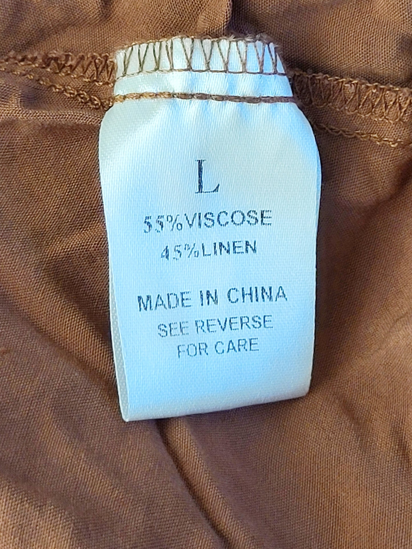 BRNA1 - Wishlist chocolate brown linen blend midi dress