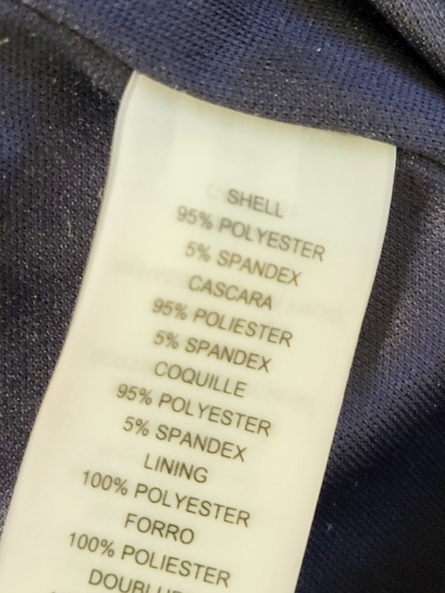 CHSP3 - Vince Camuto navy and pink patterned fit and flare dress. Size 6