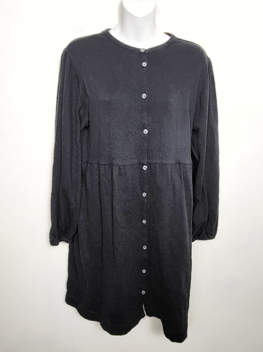 Richer Poorer black cloud weave button up dress. Size small