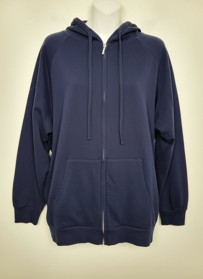 Zenana navy zip up hoodie. Size 3X
