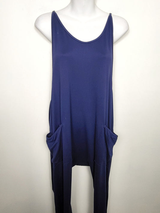 Navy oversize baggy romper / coveralls. Size large