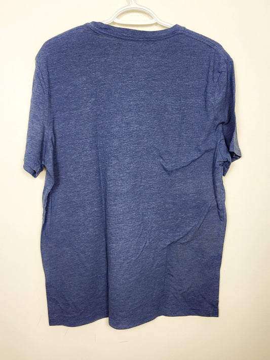 Lucky Brand blue distressed t-shirt. Size large