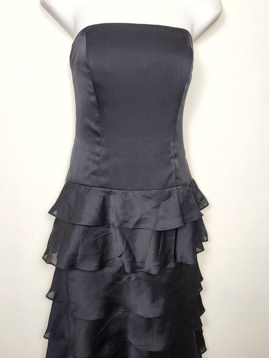 NEW - Alfred Sung black ruffle sleeveless maxi gown. Size 6