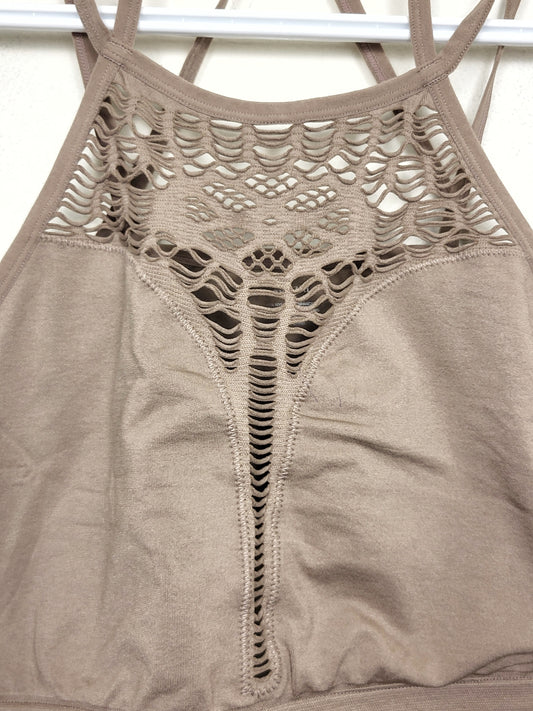 Sand coloured cut-out style bralette. Size 2/3X