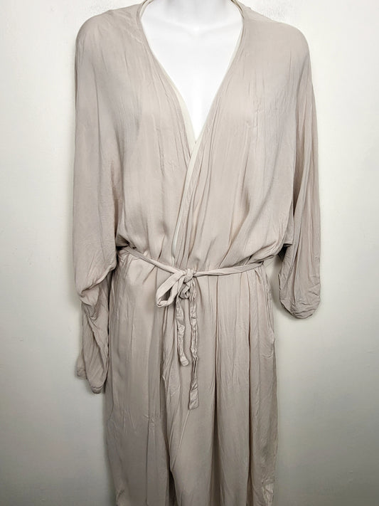Listicle beige lightweight robe / dress. Size small
