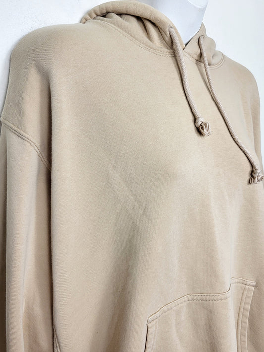 TNA Aritzia beige Airy AF fleece pullover hoodie. Size 2 (XS)