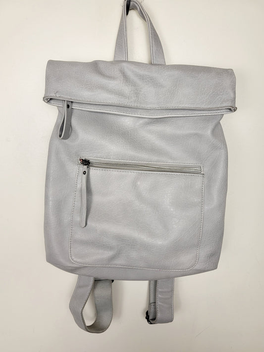 Urban Expressions gray vegan leather Lennon backpack