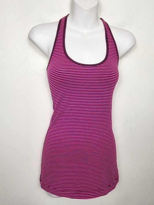 Lululemon striped racerback tank top. Sizes like a small
