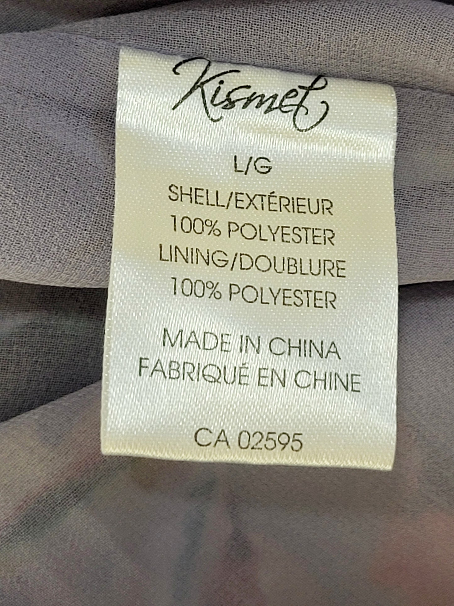 Kismet lavender floral print sleeveless dress with tie | Size LARGE