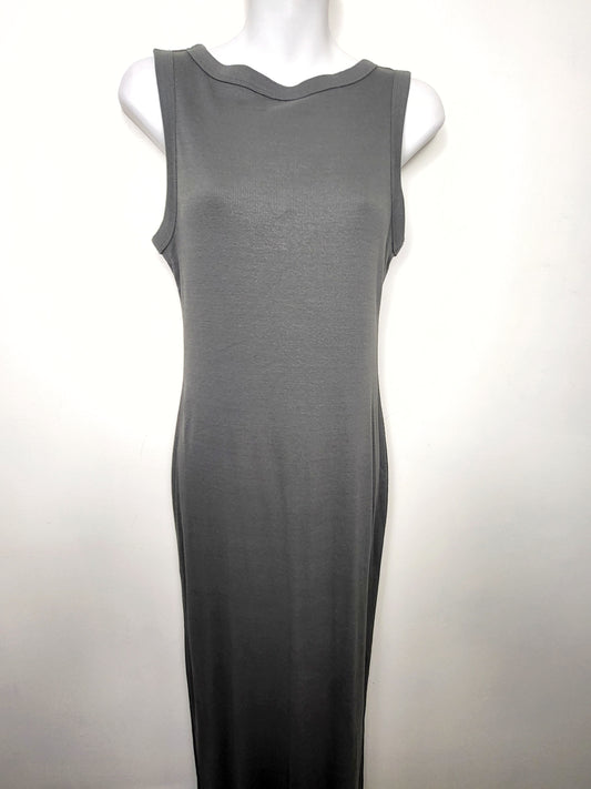 NEW - H and M Divided gray rib knit sleeveless maxi dress | Size MEDIUM