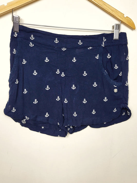 Roxy navy shorts with anchors | Size LARGE