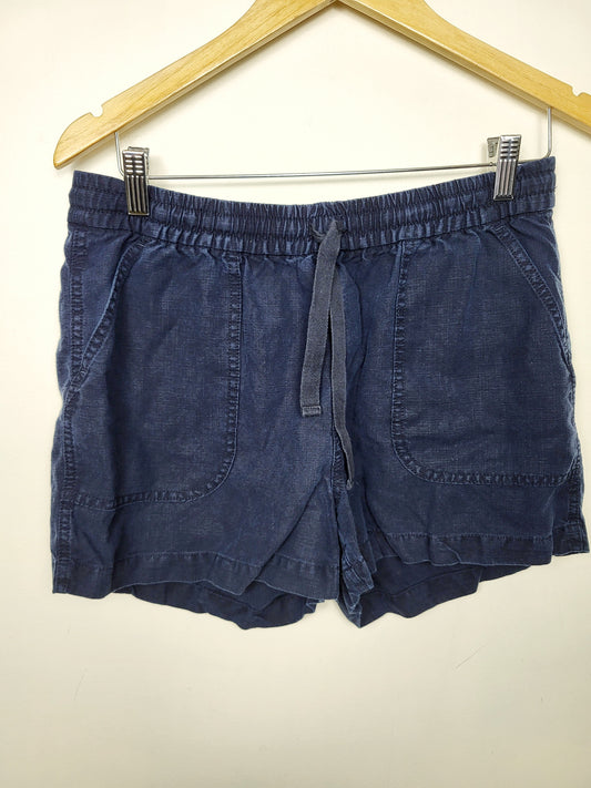 J. Crew Point Sur navy linen blend shorts | Size SMALL