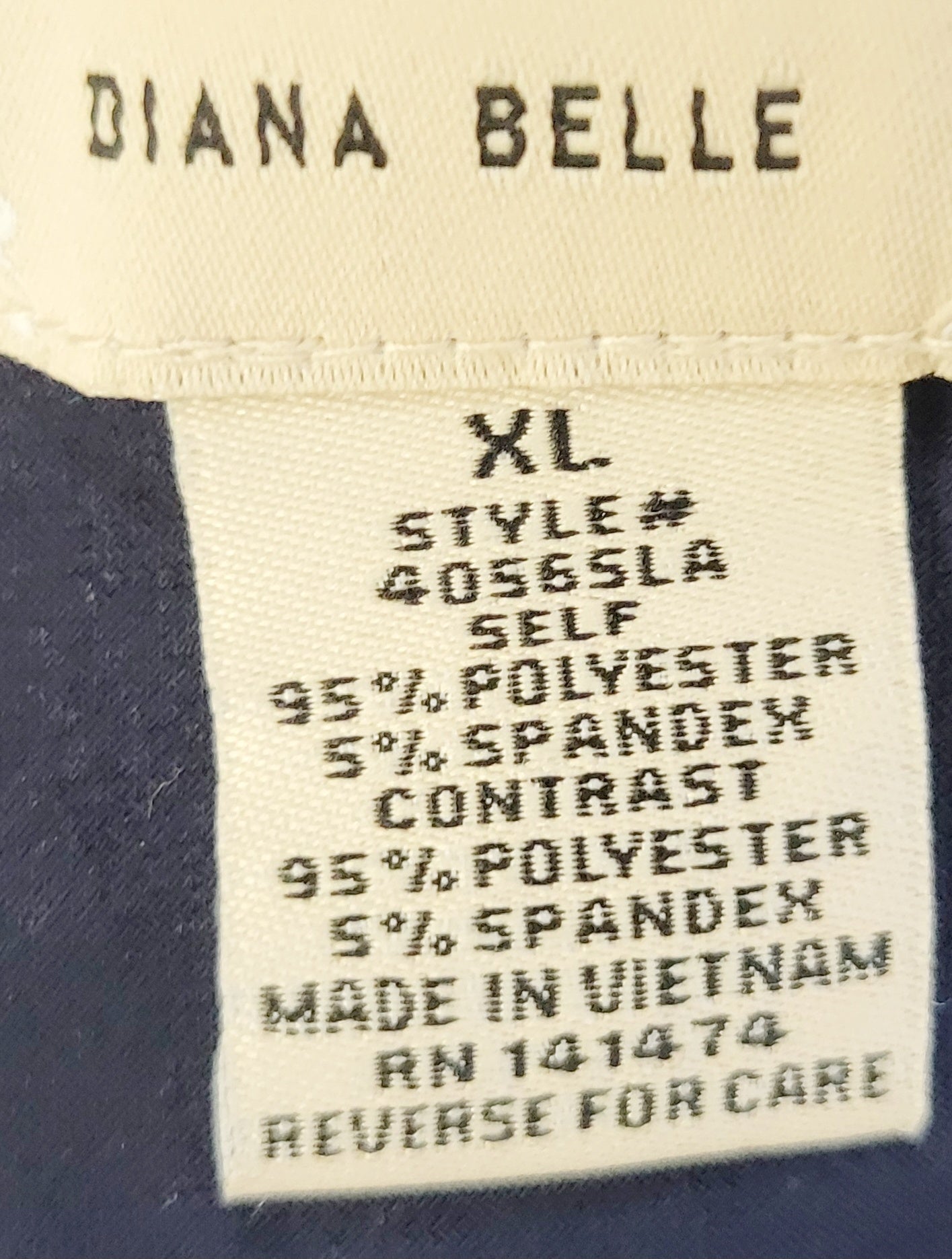 Diana Bell navy polka dot sleeveless top | Size XL