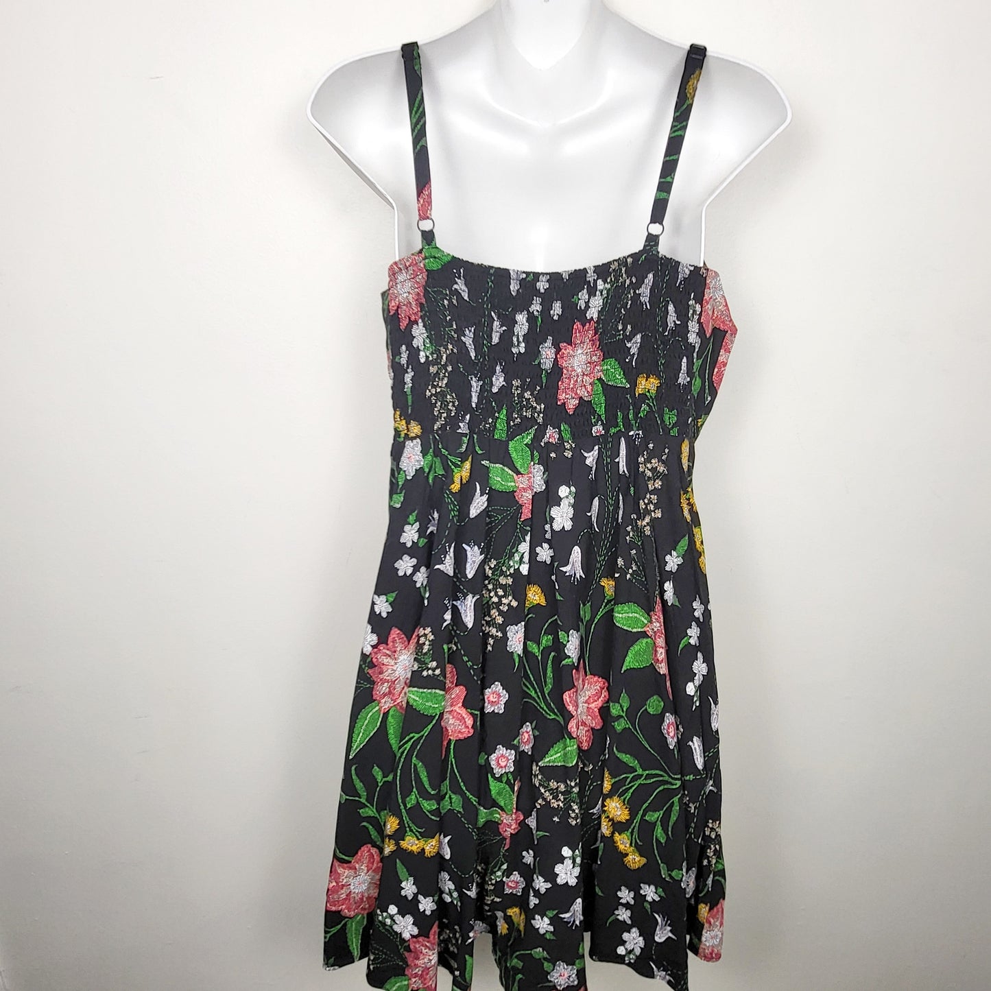 Old Navy black floral print dress | Size LARGE