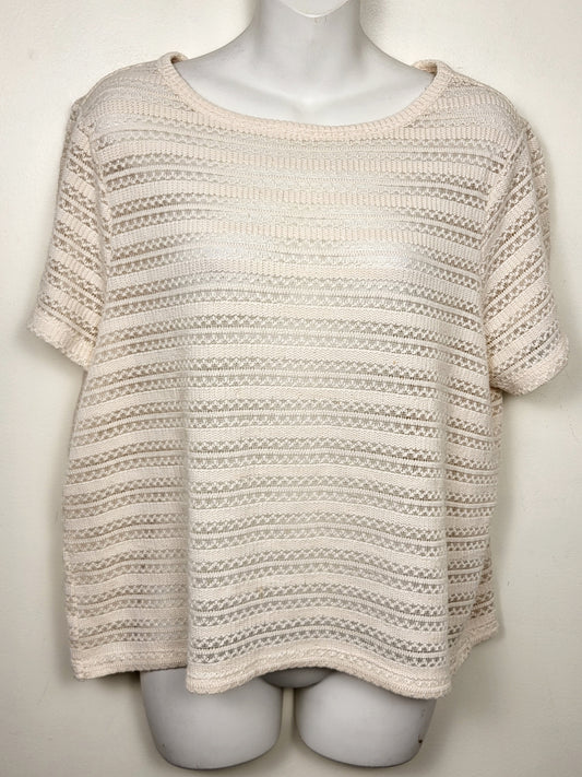 Reitmans ivory open knit lightweight sweater | Size LARGE