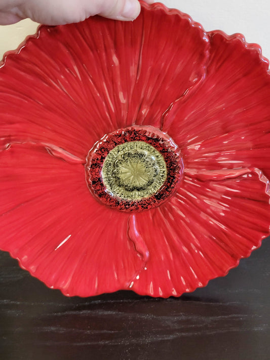 Nanette Vacher (for Ambiance Collection" Fleur Rouge serving platter (sorry, no shipping)