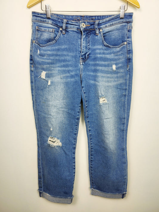 JAG Jeans distressed "Carters Girlfriend" cropped jeans | Size 8
