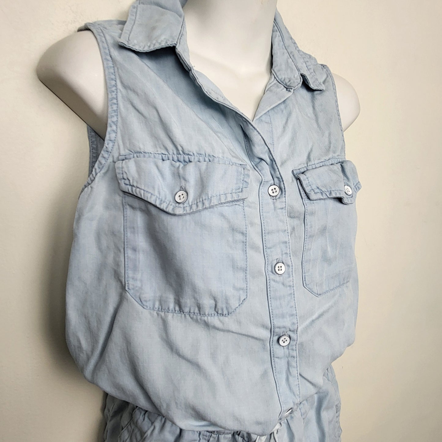 JKZ1 - DEX Utility Pocket Denim Look Romper. Size small