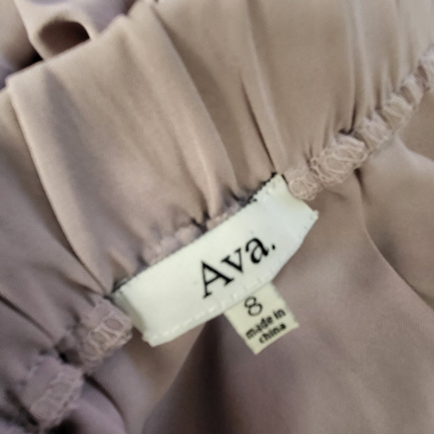 AMHU1 - Ava mauve off the shoulder romper. Size 8