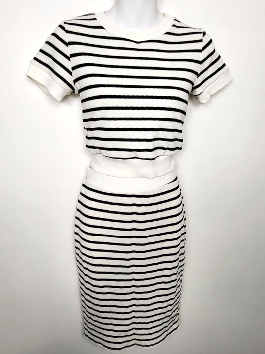 Atelier by Kirous striped waffle knit 2pc set | Size XS