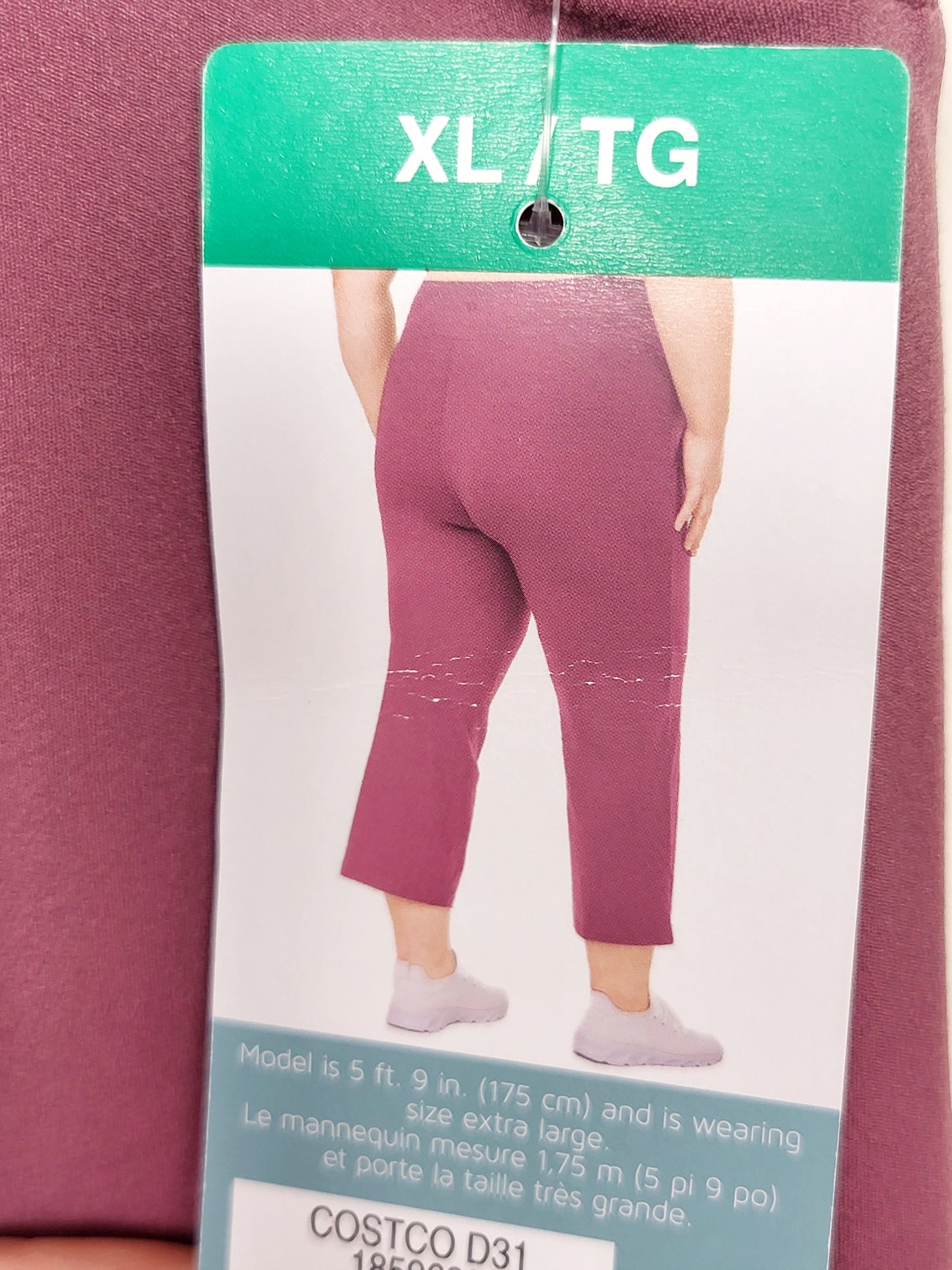 NEW - Tuff Athletics pink cropped "Veda" pants | Size XL