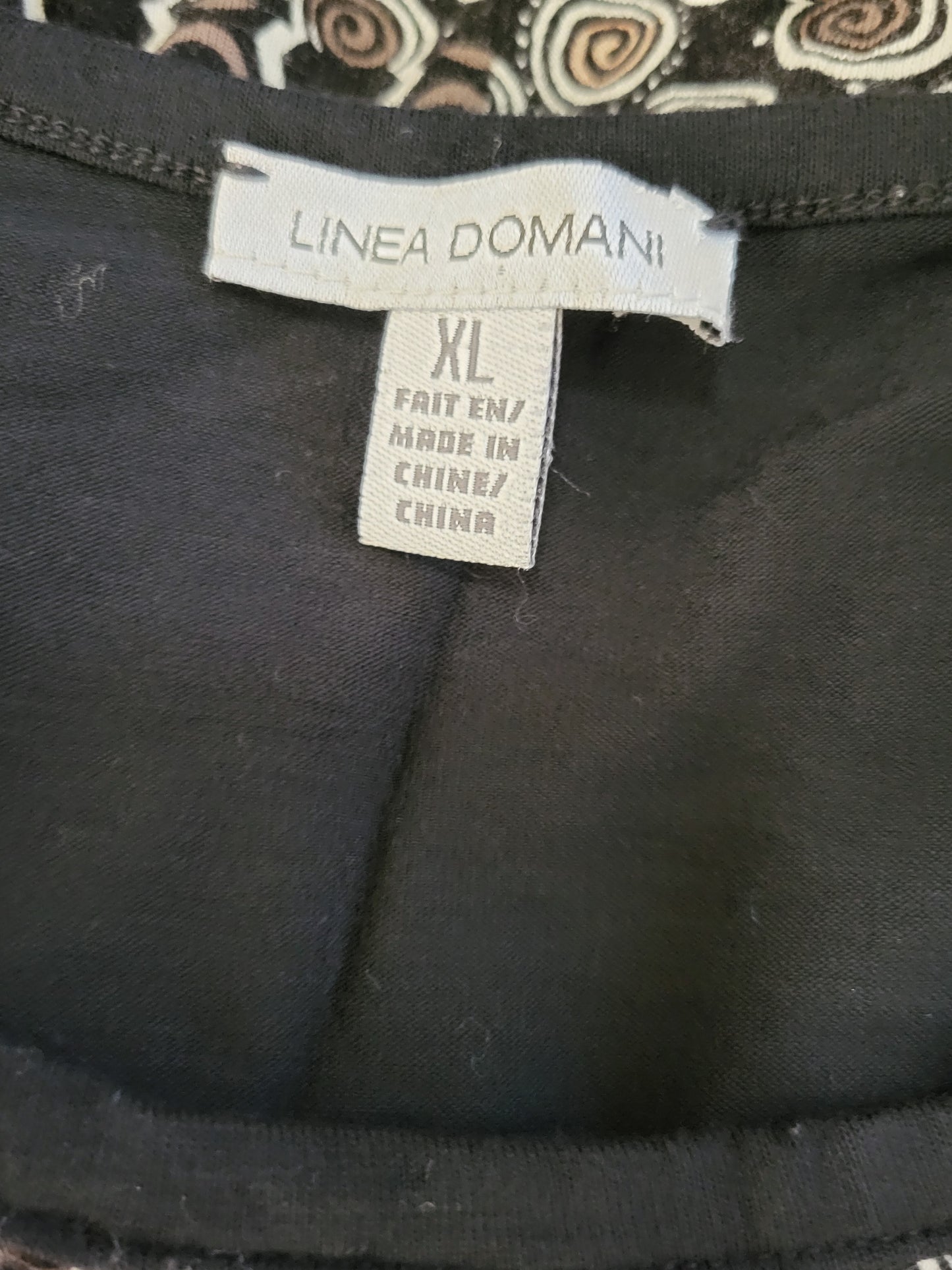 Linea Domani abstract print rayon dress | Size XL