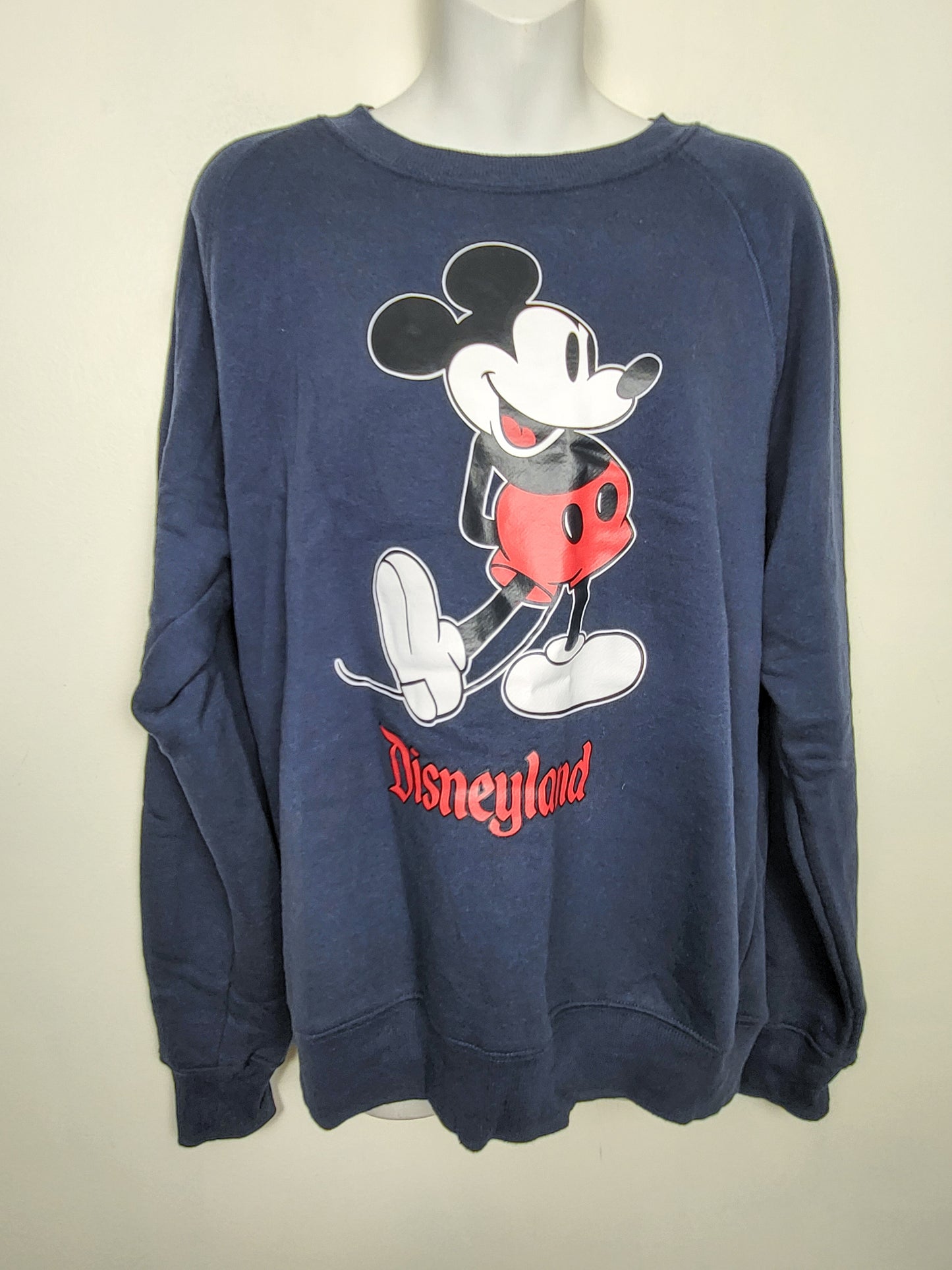 Disneyland Resort Mickey Mouse Classic Standing Pose Raglan Sweatshirt | Size MEDIUM