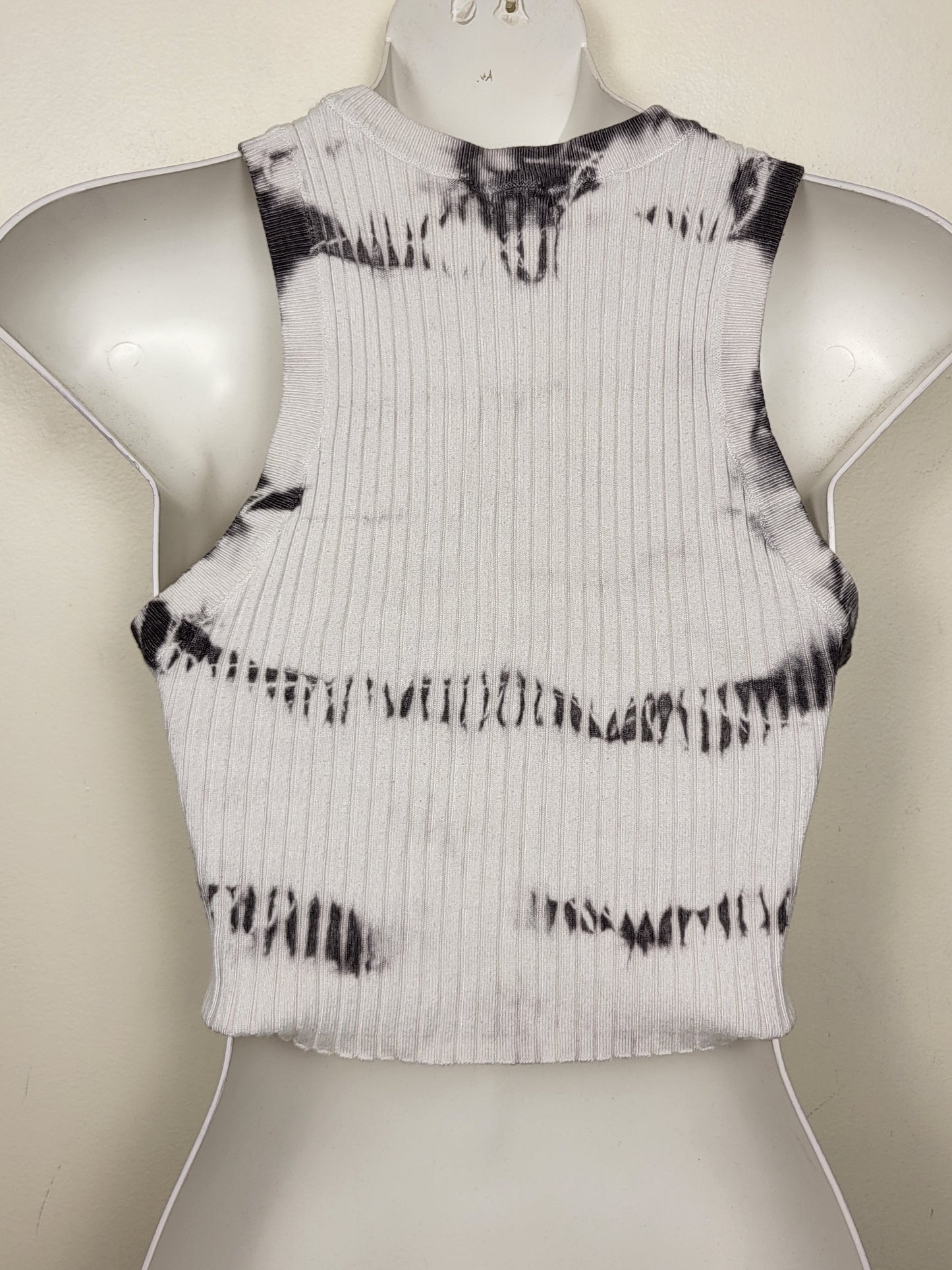 Garage ribbed tie dye style cropped tank top | Size SMALL