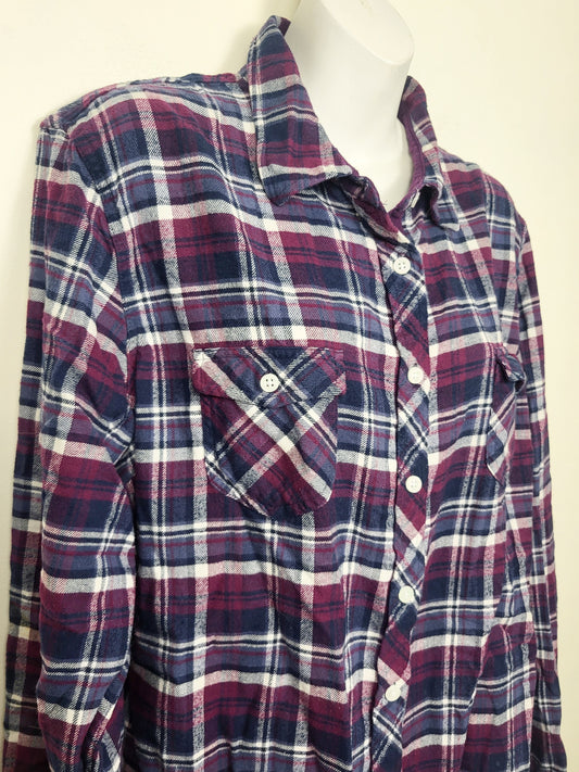 Vintage Weatherproof plaid flannel button down shirt | Size XXL