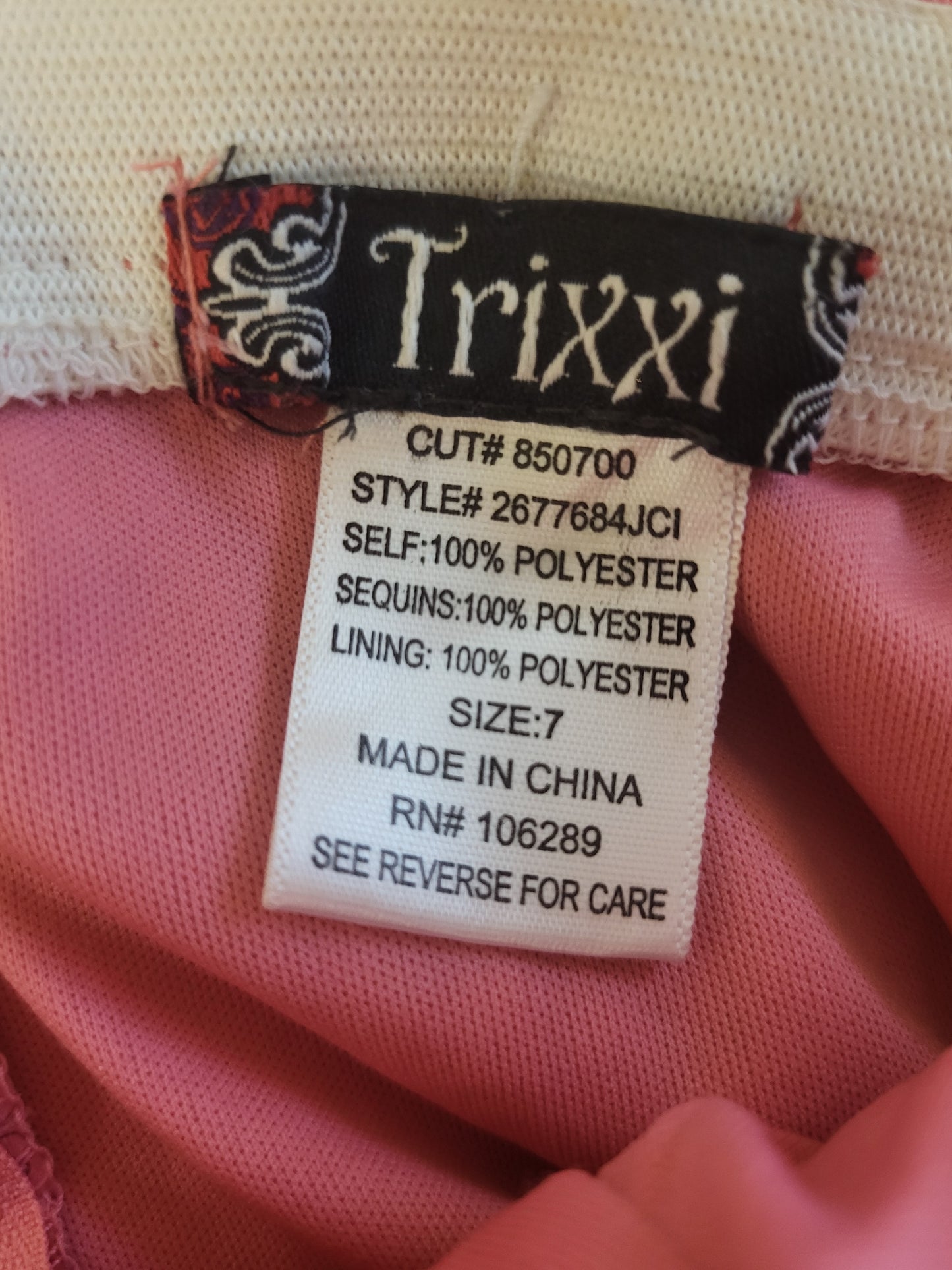Trixxi pink sequin strapless cocktail dress | Size 7