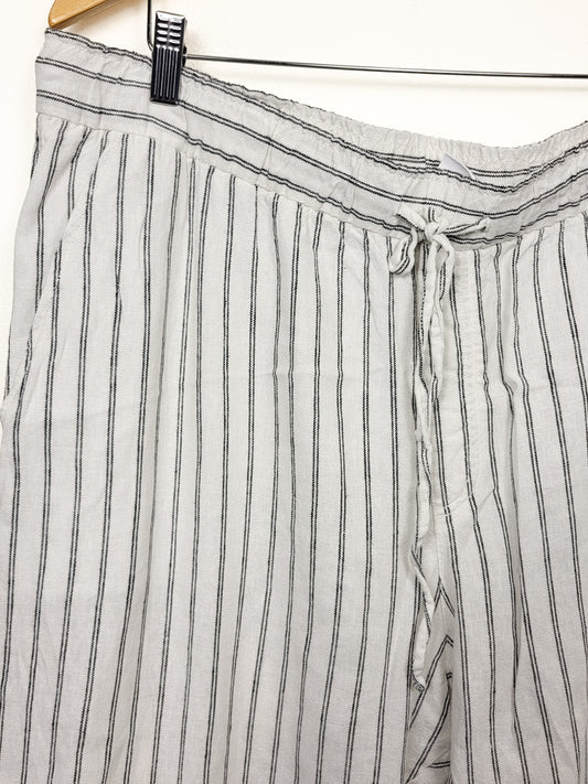 Gap white and blue linen blend "Easy Pant" | Size XL