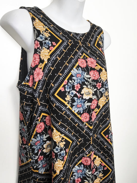Maurices Diamond Scarf-Print Sleeveless Tunic Dress | Size SMALL