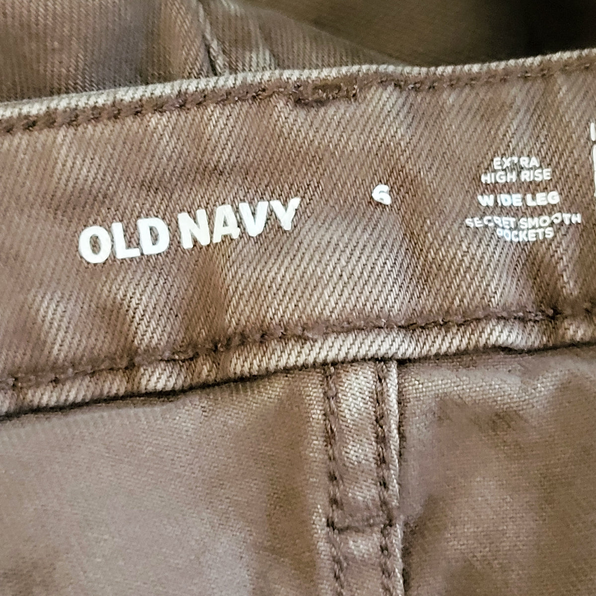 Old Navy brown wide leg high rise jeans | Size 6