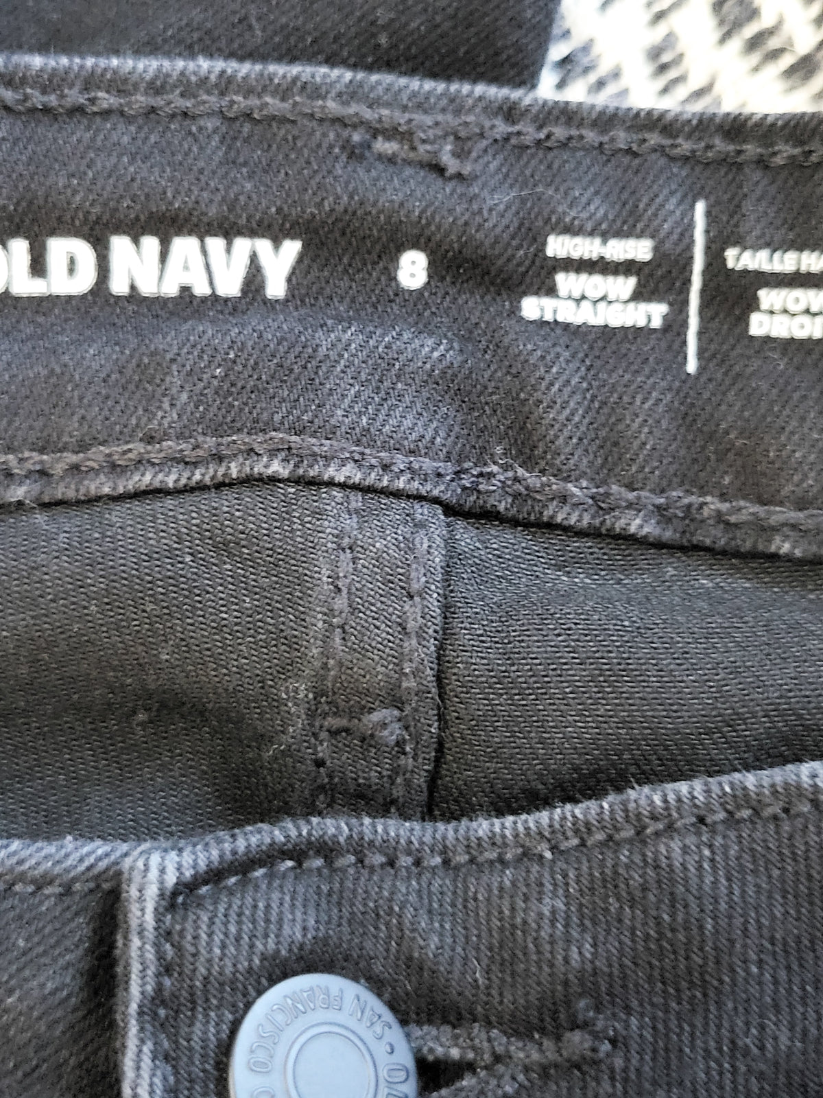 Old Navy black high rise WOW straight jeans | Size 8