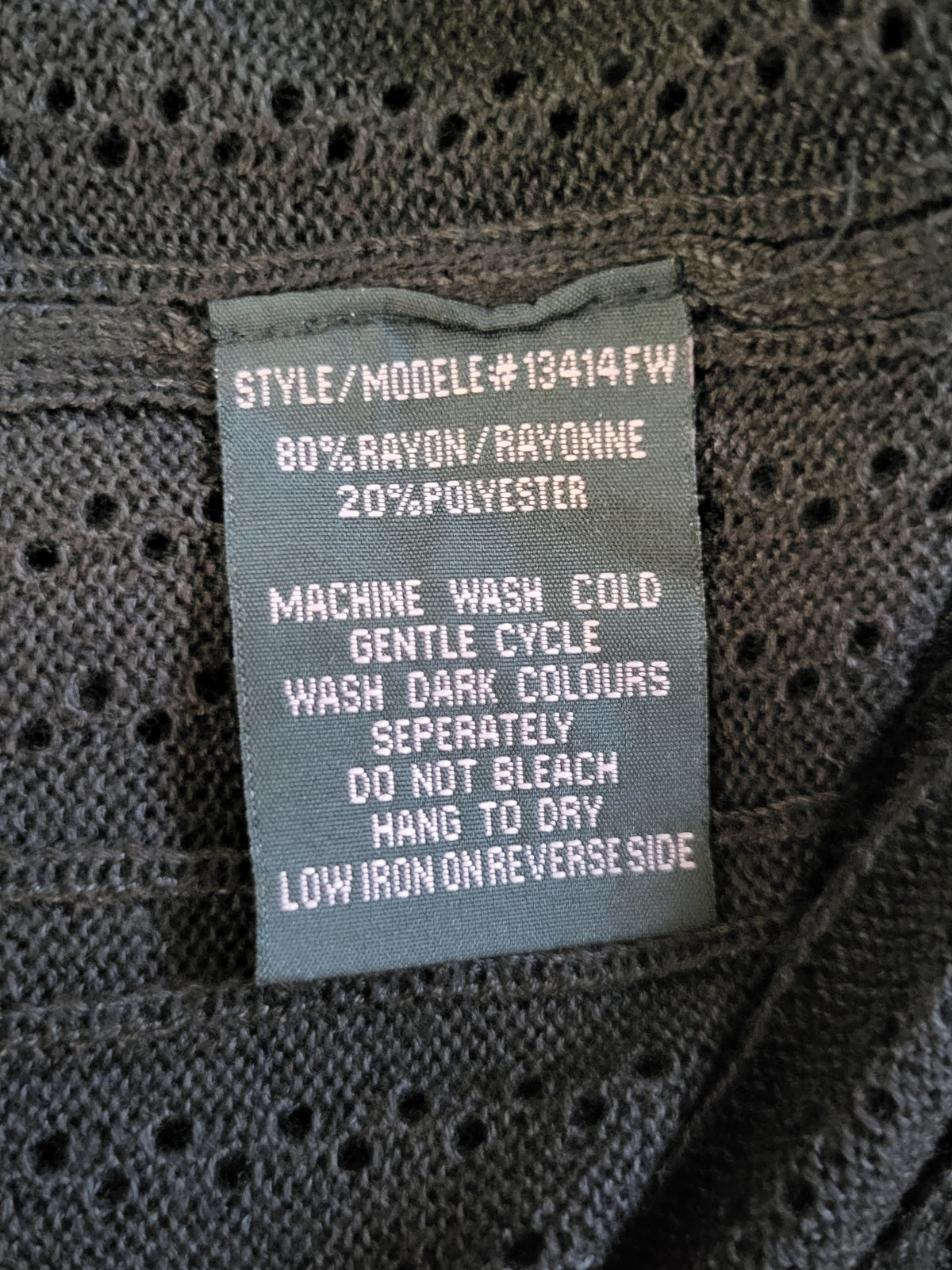 NEW - Impress! Black Open-Front Pointelle Knit Duster Cardigan | Size SMALL