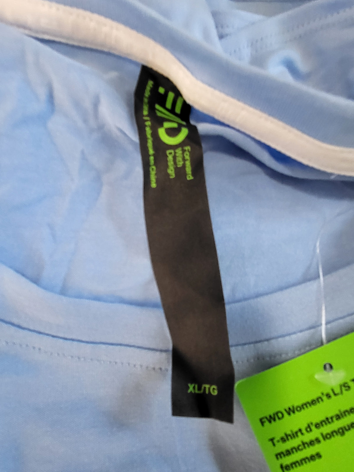 NEW - FFWD (Forward With Design) women's light blue active top | Size XL