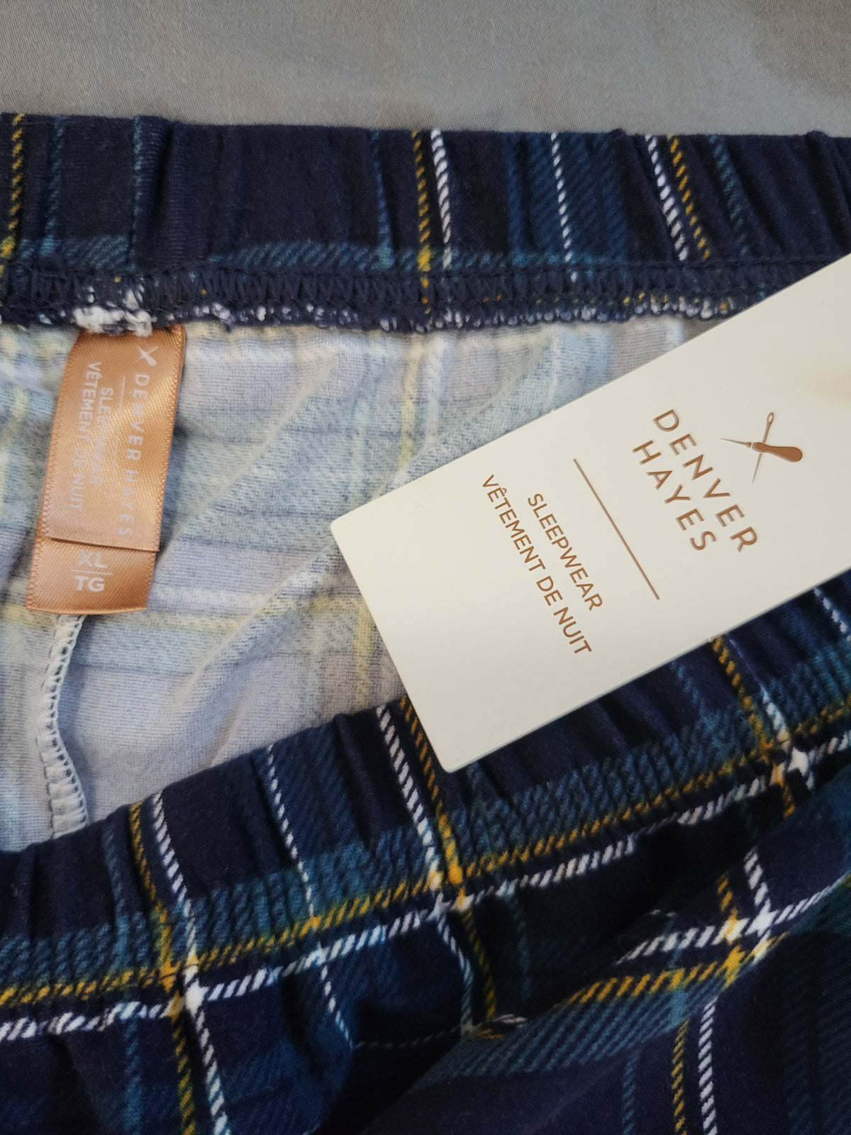 NEW - Denver Hayes Women's Ultra-Soft Plaid Sleepwear Leggings | Size XL