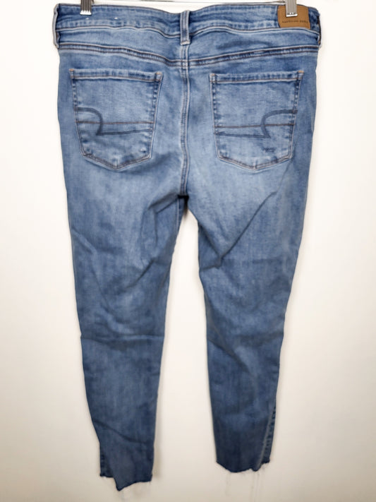 American Eagle Women's Distressed Denim Jeggings | Size 14 SHORT