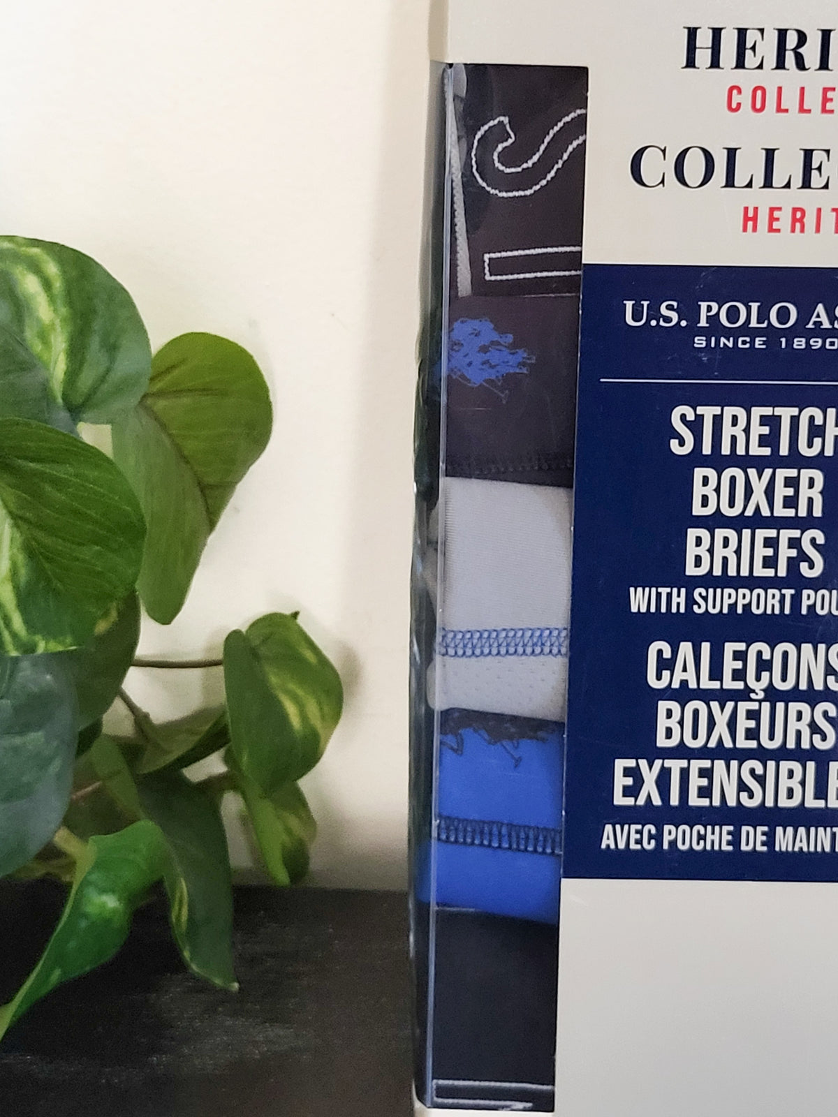 NEW - U.S. Polo Assn. "Heritage Collection" Men's Stretch Boxer Briefs 5-Pack - Size SMALL
