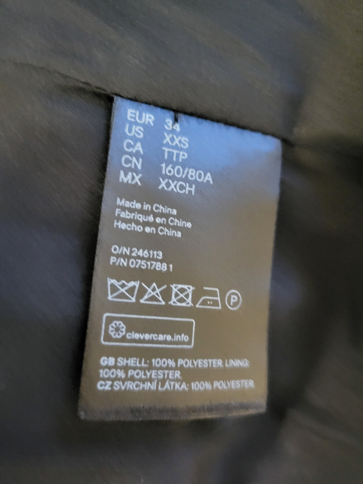H&M Black Gathered-Sleeve Blazer - Size XXS