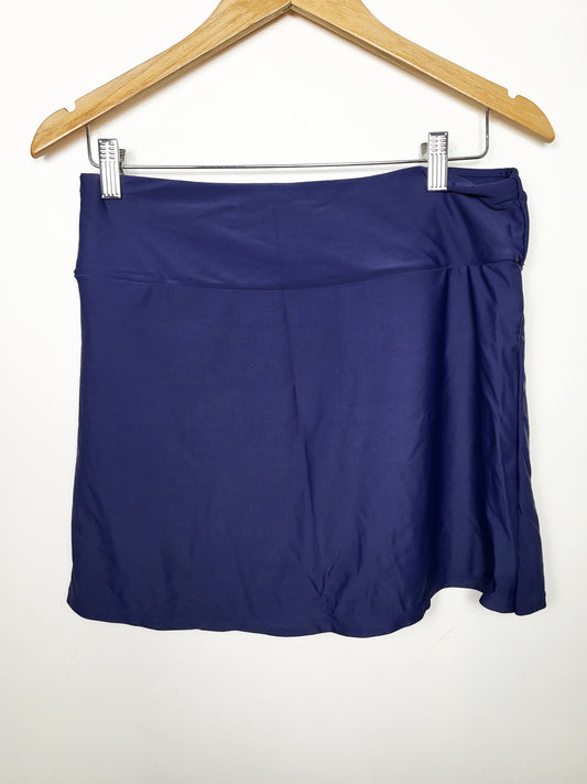 NEW - SHEKINI Navy Ruched Swim Skirt - Size XL