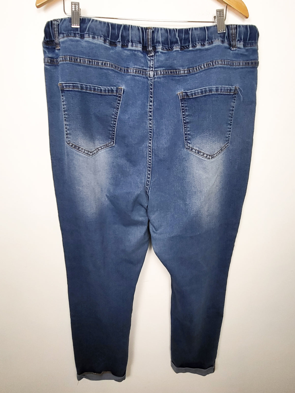 Shein Curve Distressed Denim Joggers - Size 3XL