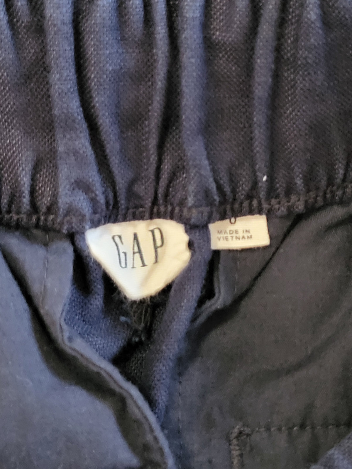 Gap Navy Linen-Cotton Wide-Leg Culotte Pants - Size 0
