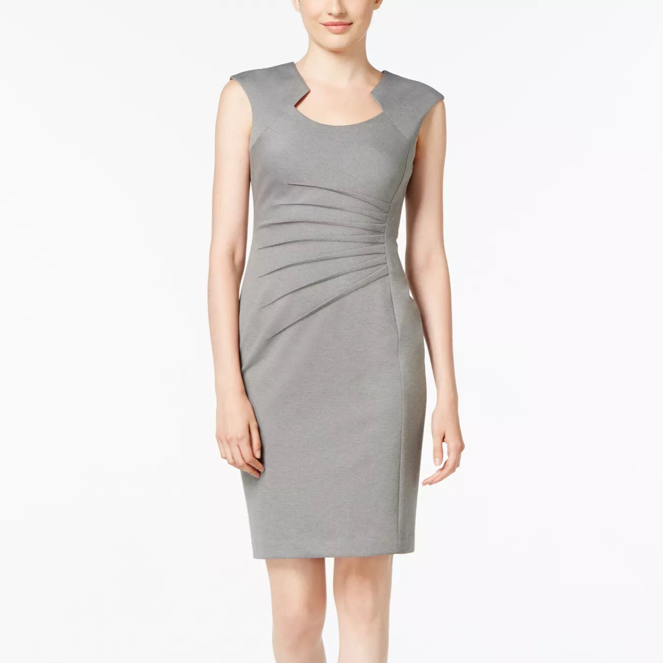 JKZ2 - Calvin Klein black pleated sheath dress. Size 6
