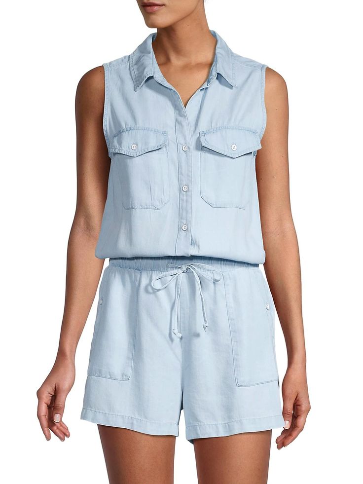 JKZ1 - DEX Utility Pocket Denim Look Romper. Size small