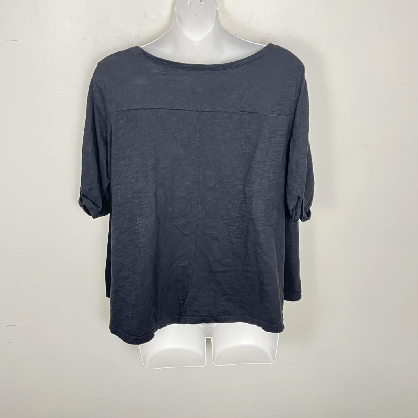 MBRS2 - Neon Buddha black short sleeved swing top. Size XS