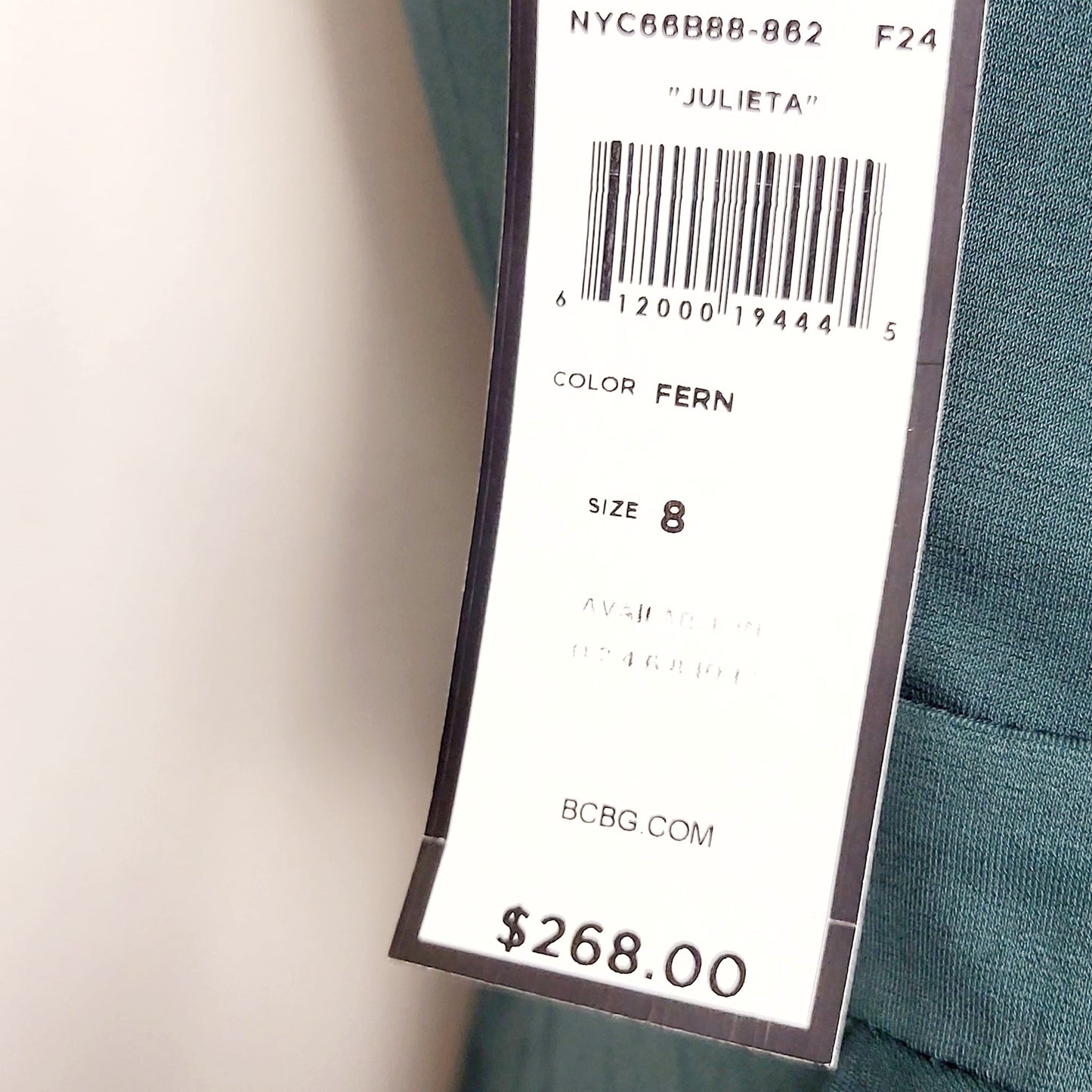AMHU11 - NEW - BCBGMAXAZRIA Julieta One Shoulder Dress in Fern Colour. Size 8