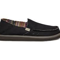ESZ2 - Sanuk black slip on hemp "Donna" shoes. Ladies size 8